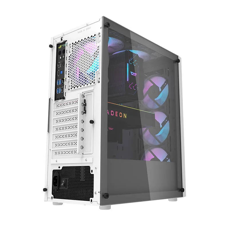 Darkflash DK351 arvutikarp (valge) + 4 RGB ventilaatorit universaalsed
