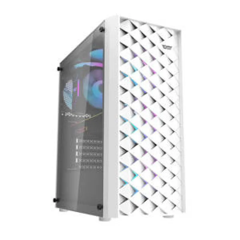 Darkflash DK351 arvutikarp (valge) + 4 RGB ventilaatorit universaalsed