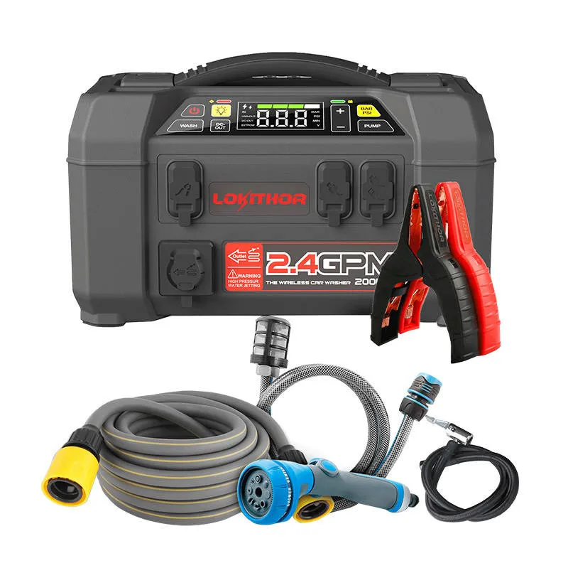 Lokithor AW401 Hädaabikäivitus / Boosteri 2500A + Powerbank 20000mAh + Kompressor + Taskulamp + Pesumasin 5-in-1 universaalne seade