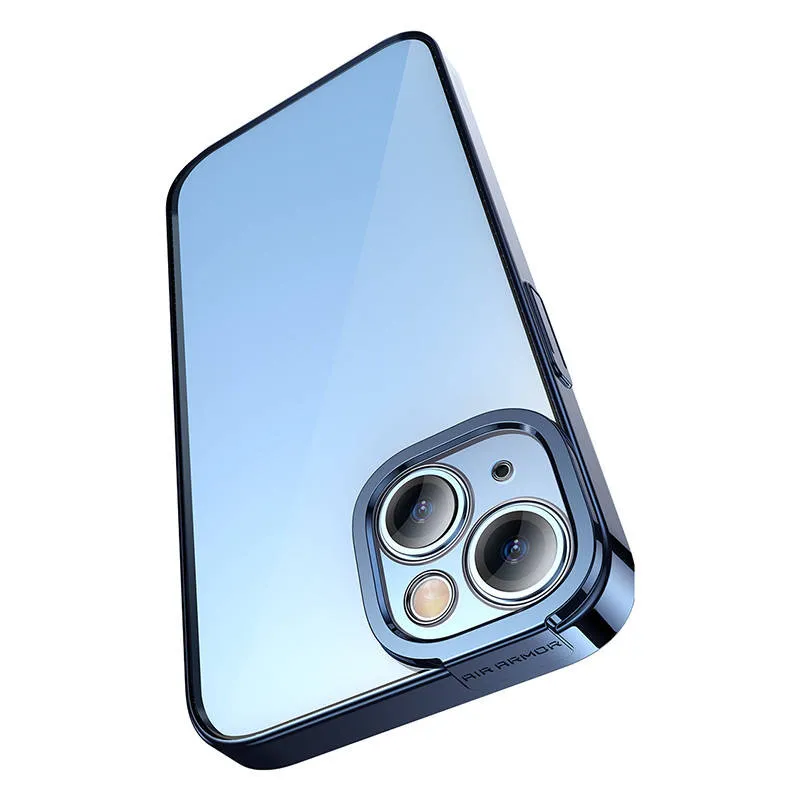 Baseus Glitter Läbipaistev Korpus ja Kriimustuskindel Klaas komplekt iPhone 14 Plus (sinine) universaalne