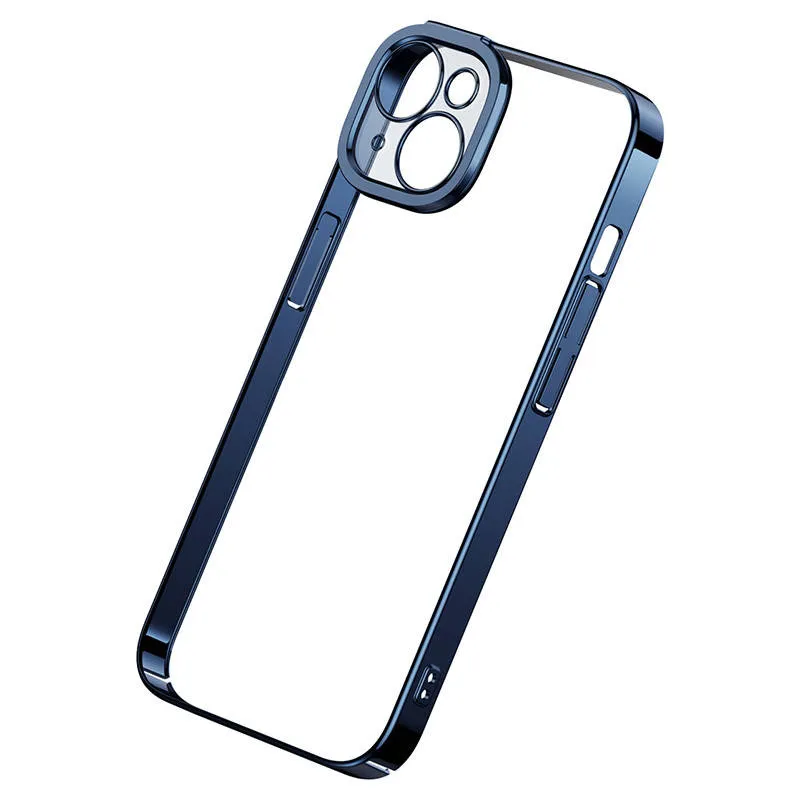 Baseus Glitter Läbipaistev Korpus ja Kriimustuskindel Klaas komplekt iPhone 14 Plus (sinine) universaalne