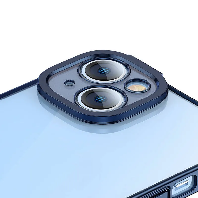 Baseus Glitter Läbipaistev Korpus ja Kriimustuskindel Klaas komplekt iPhone 14 Plus (sinine) universaalne