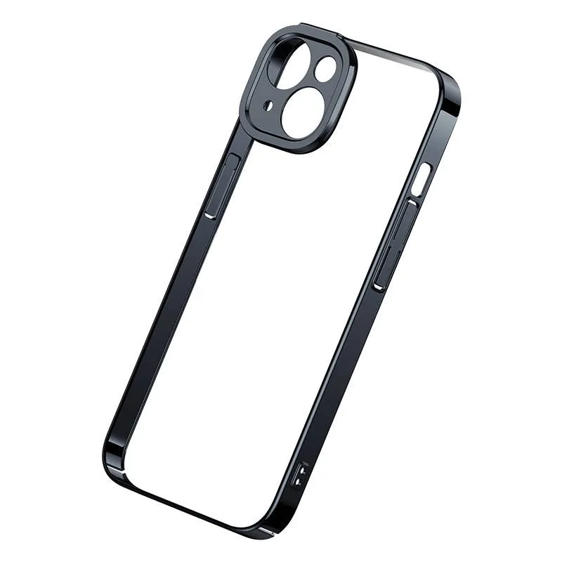 Baseus Glitter Läbipaistev Kaitsja ja Karastatud Klaasi Komplekt iPhone 14 Plus (must) universaalne