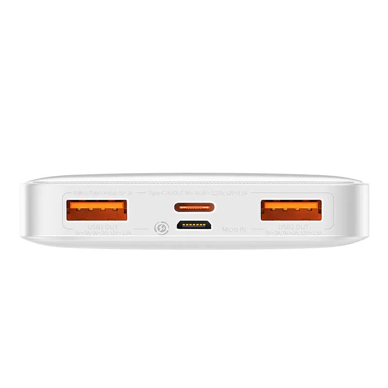 Baseus Bipow 10000mAh, 20W universaalne powerbank (valge)