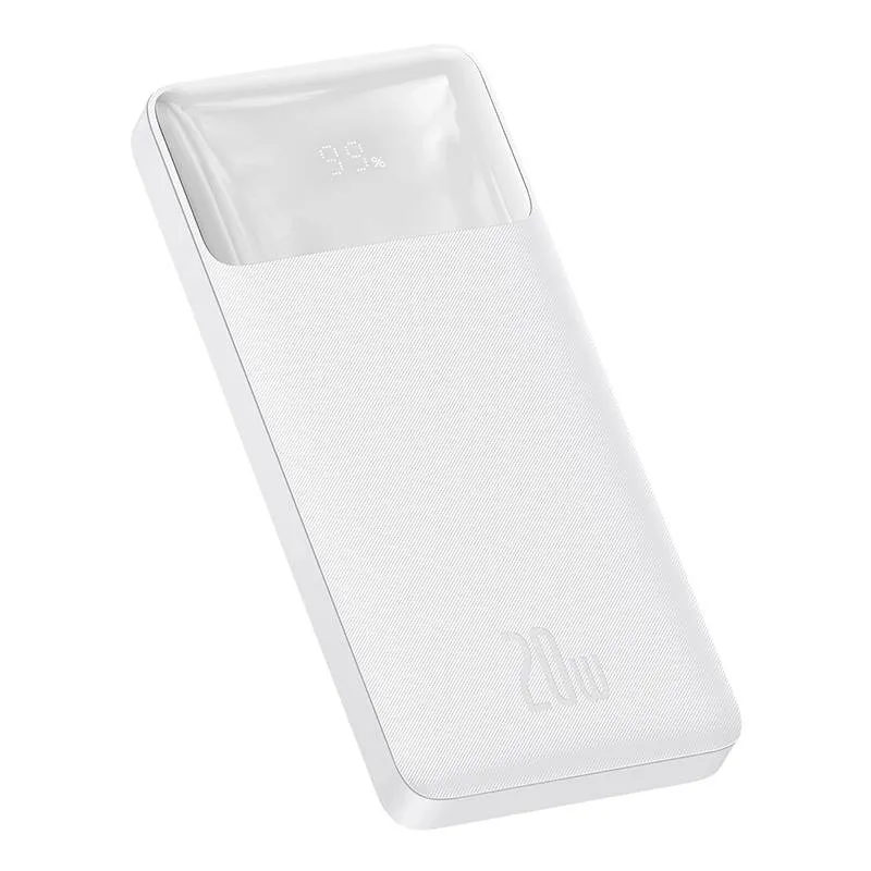 Baseus Bipow 10000mAh, 20W universaalne powerbank (valge)