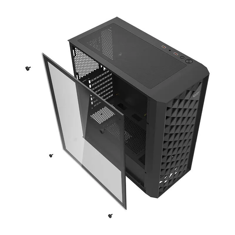 Darkflash DK351 arvutikarp (must) + 4 RGB ventilaatorit universaalsed