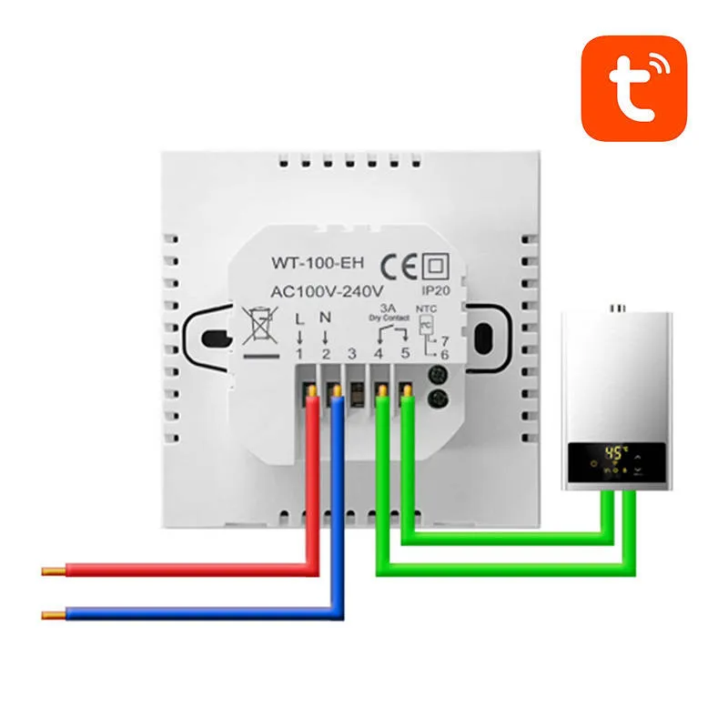 Avatto ZWT100 3A ZigBee nutikas sooja vee boiler termostaat TUYA universaal