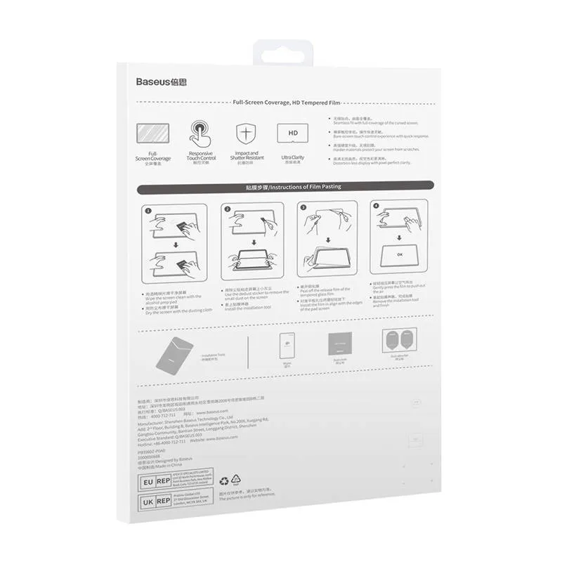 Baseus Crystal karastatud klaas 0,3 mm tableti Huawei MatePad Pro 12,6" universaalne
