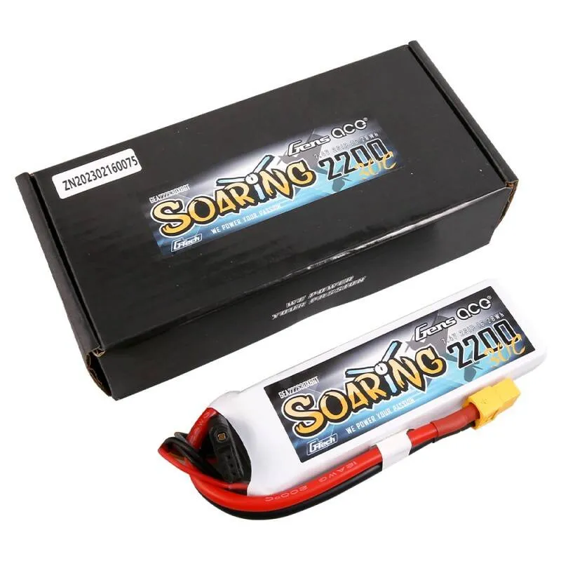 Gens Ace G-Tech Soaring 2200mAh 7.4V 30C 2S1P XT60 Aku universaalne