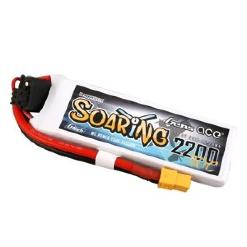 Gens Ace G-Tech Soaring 2200mAh 7.4V 30C 2S1P XT60 Aku universaalne