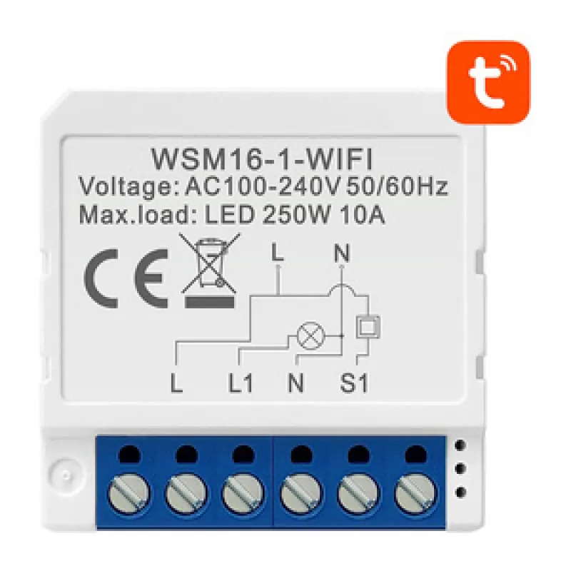 Smart Switch Moodul WiFi Avatto WSM16-W1 TUYA universaal