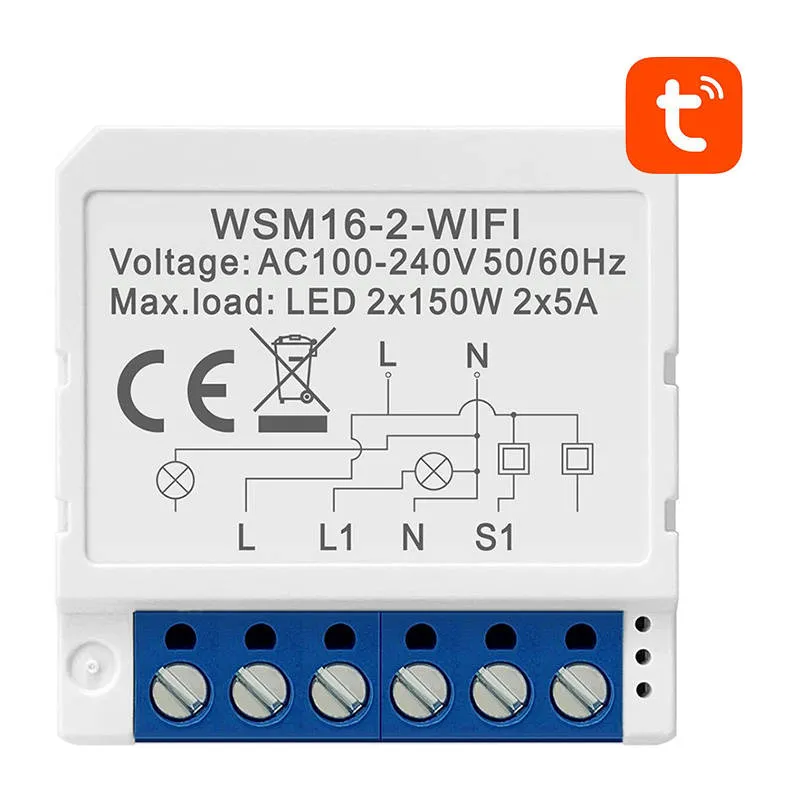 Smart Switch Moodul WiFi Avatto WSM16-W2 TUYA universaal