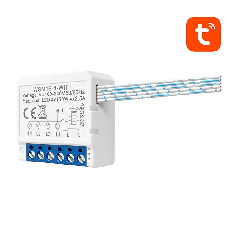 Smart Switch Moodul WiFi Avatto WSM16-W4 TUYA universaal