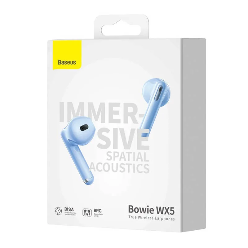 Kõrvaklapid TWS Baseus Bowie WX5 (sinine) universaalsed