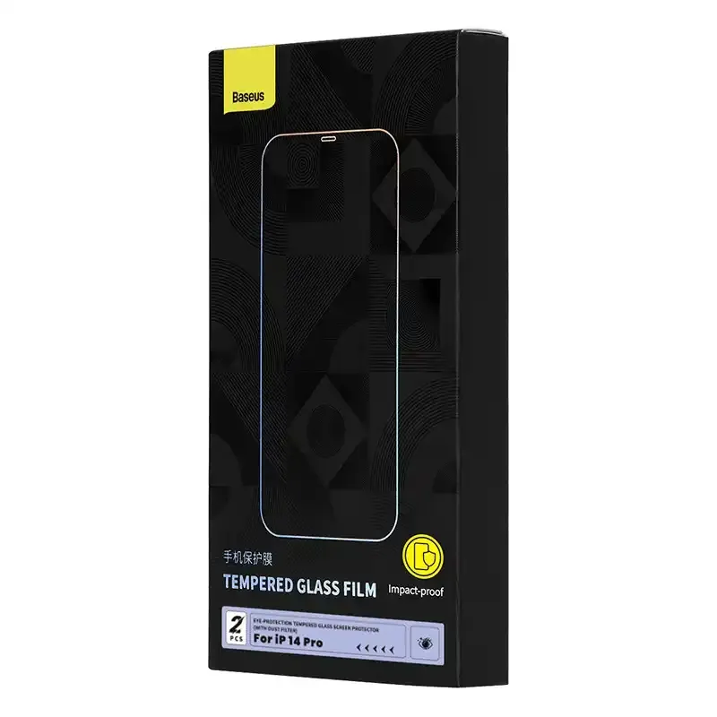 Temperedklaas silmade kaitsefiltriga Baseus Crystal Series iPhone 14 PRO universaalne