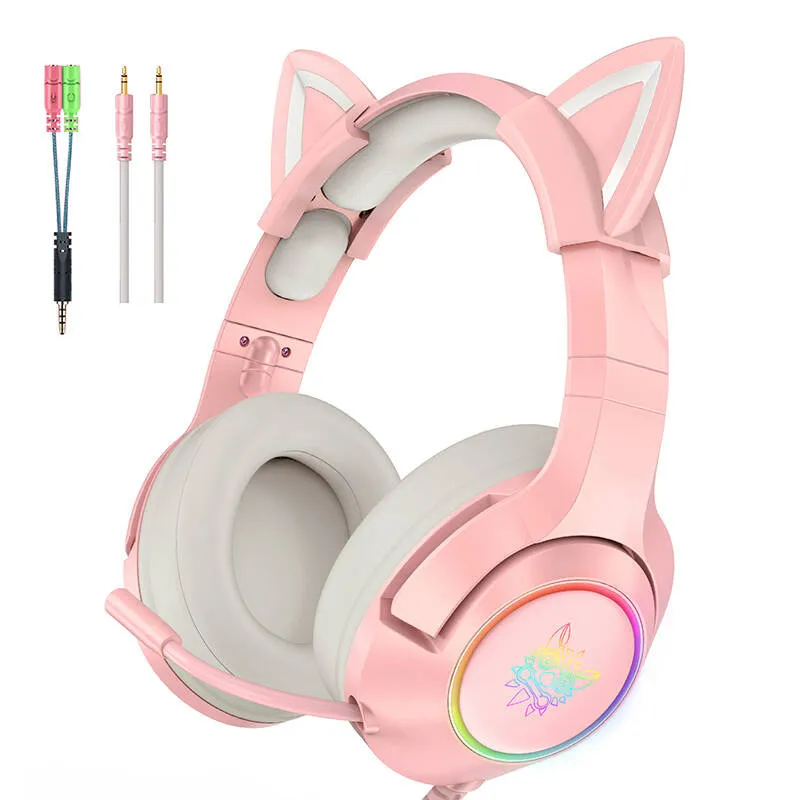ONIKUMA K9 Roosa RGB Mängupeakomonitorid universaalne