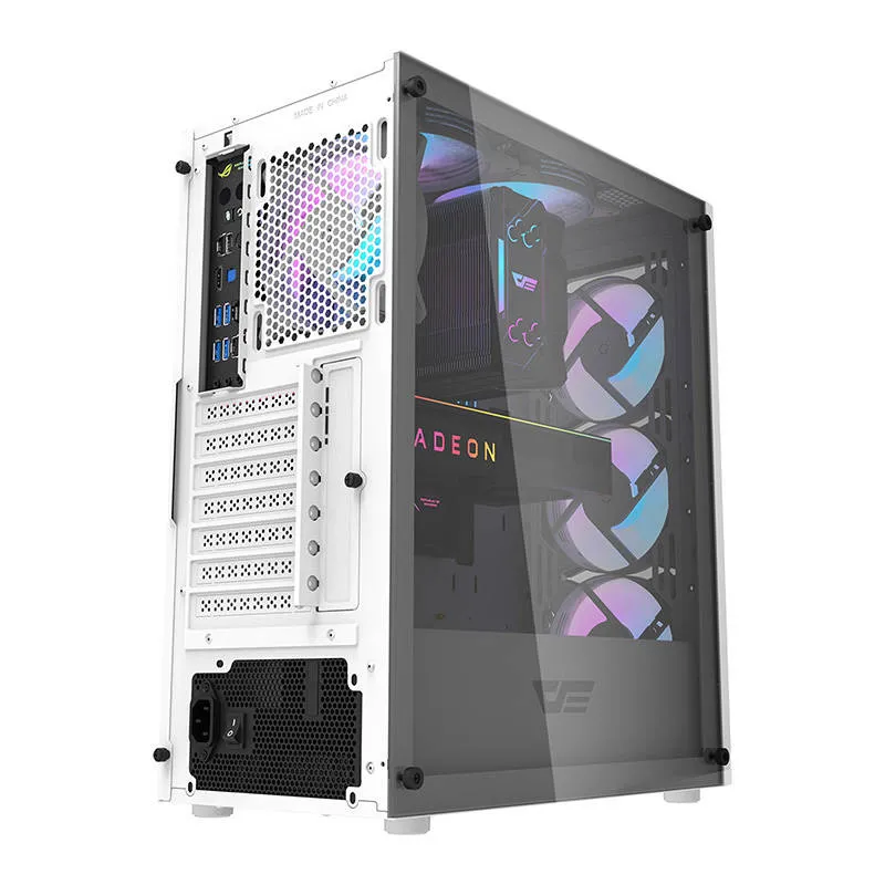 Darkflash DK352 Plus arvutikarp (must ja valge) + 4 ARGB ventilaatorit universaalsed
