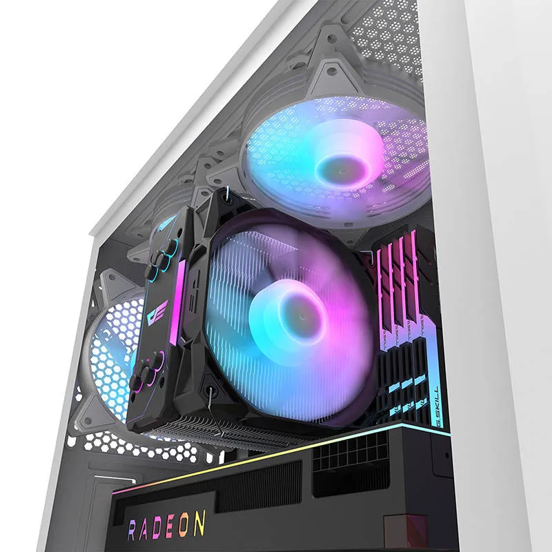 Darkflash DK352 Plus arvutikarp (must ja valge) + 4 ARGB ventilaatorit universaalsed