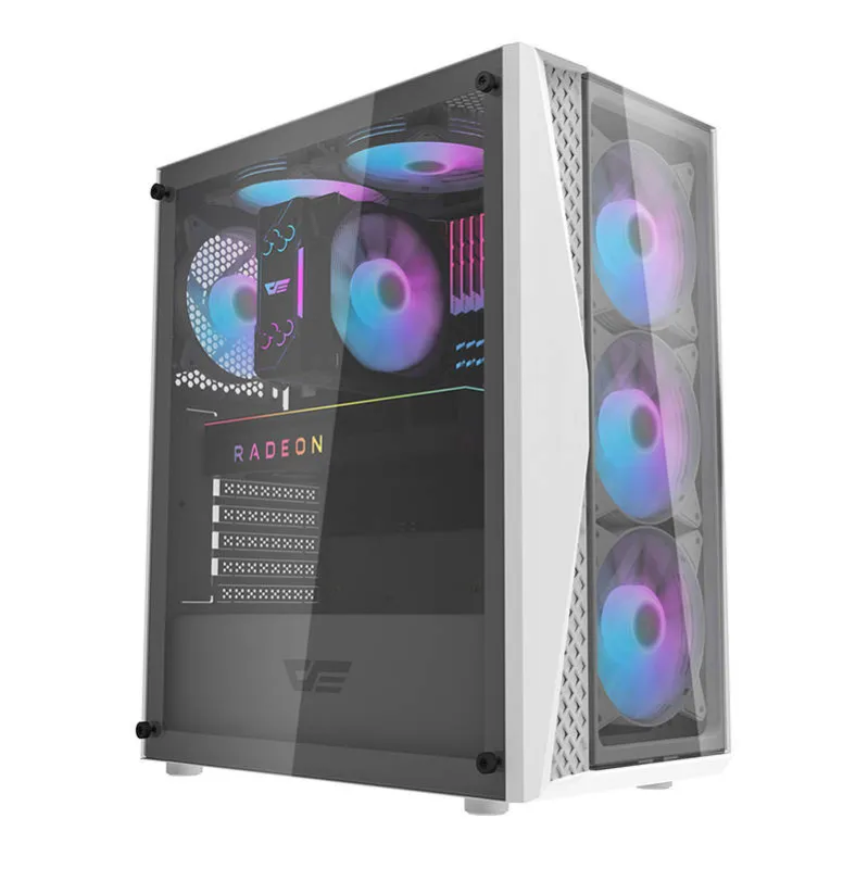 Darkflash DK352 Plus arvutikarp (must ja valge) + 4 ARGB ventilaatorit universaalsed
