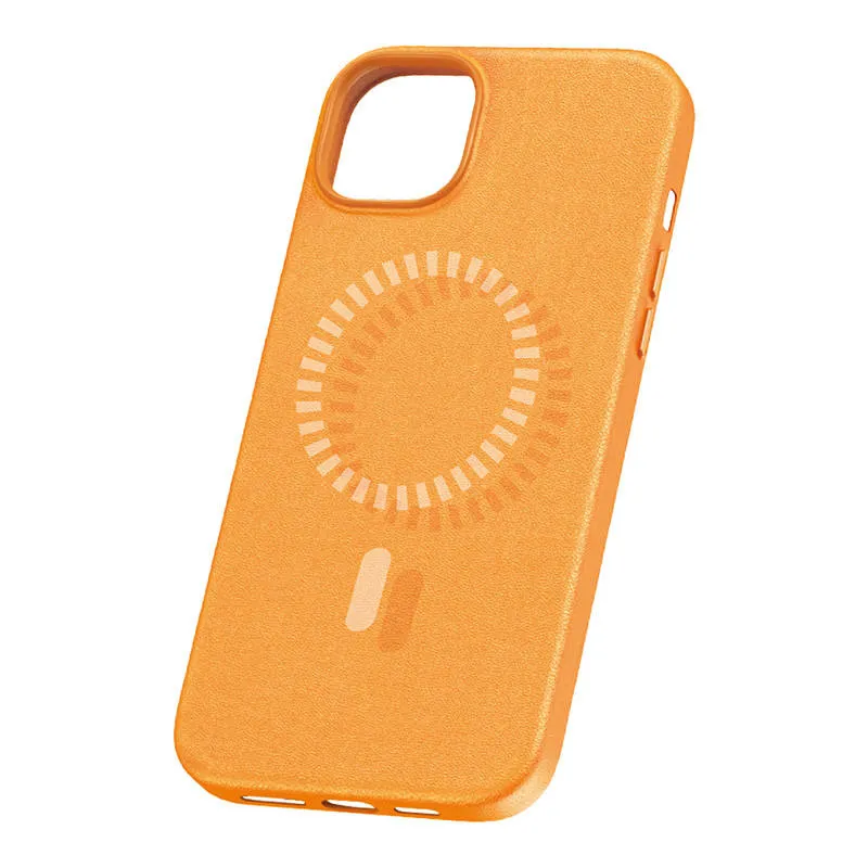 Magnetiline telefoniümbris iPhone 15 Plus Baseus Fauxther seeria (Oranž) universaalne