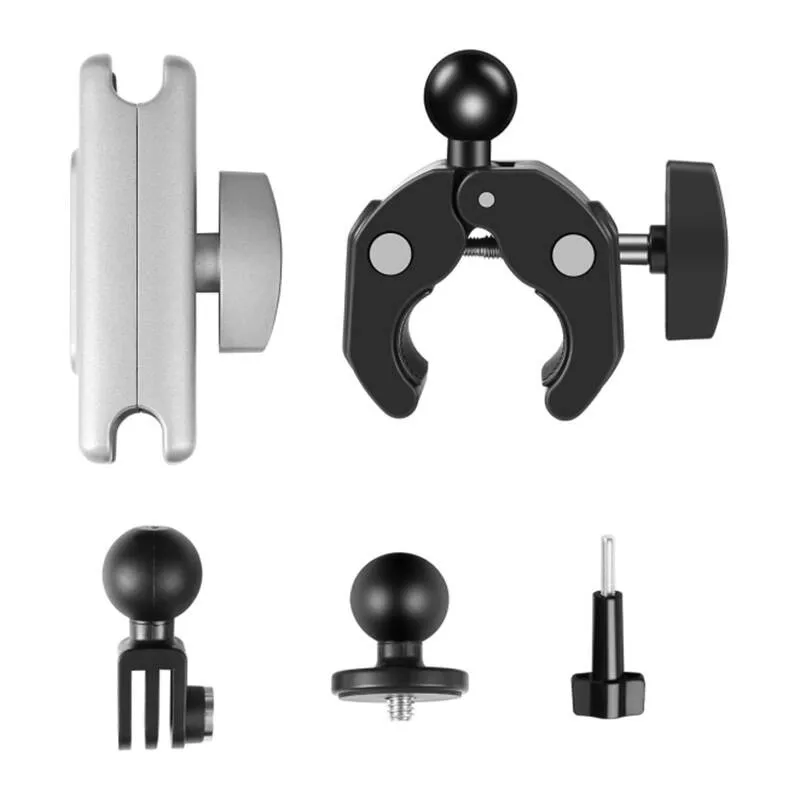 PULUZ mootorratturi kinnitussüsteem spordikaameratele (DJI, GoPro, Insta360) (must) universaalne