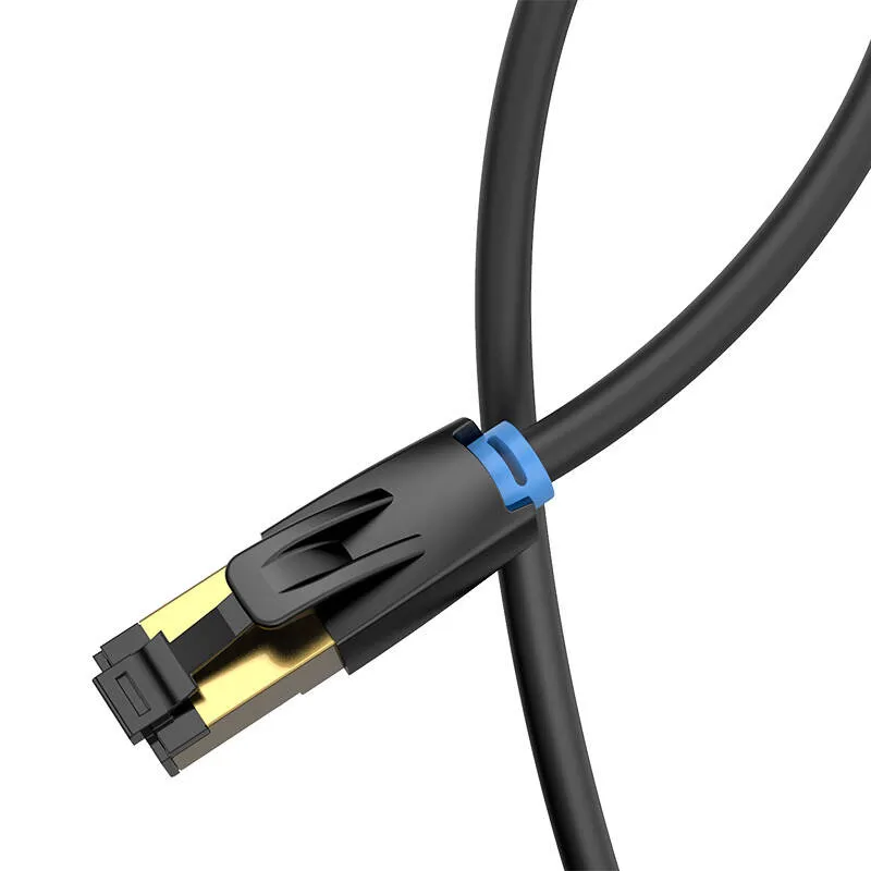 Võrgukaabel CAT8 SFTP Vention IKABF RJ45 Ethernet 40Gbps 1m Must universaalne