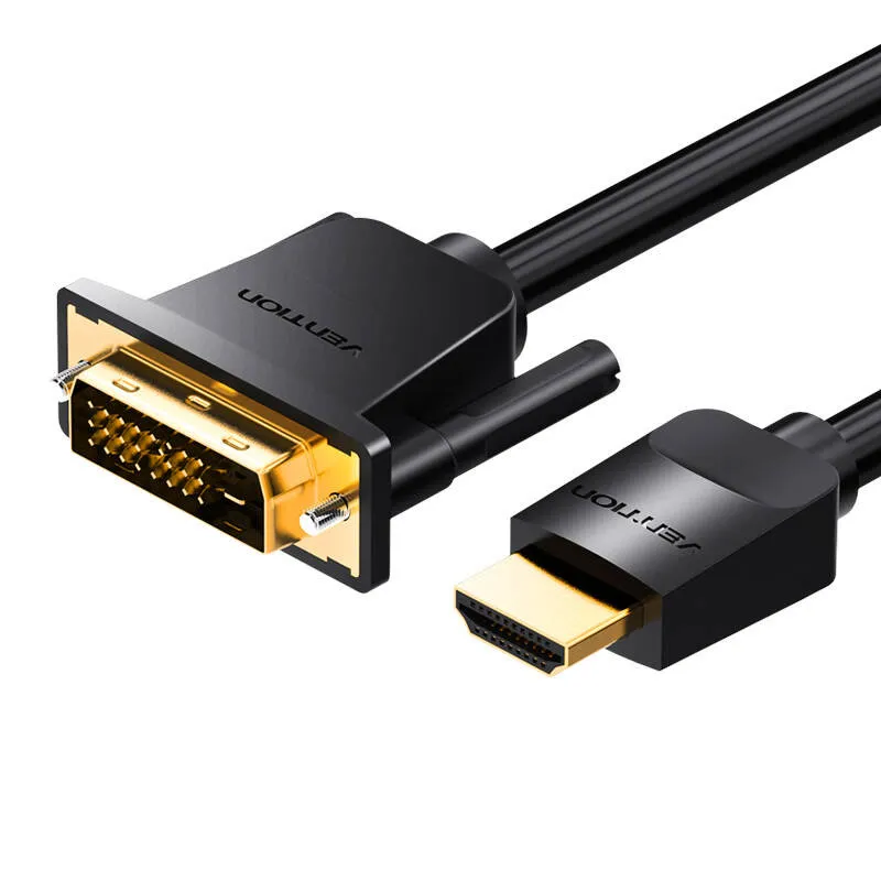 HDMI to DVI (24+1) kaabel Vention ABFBI 3m, 4K 60Hz / 1080P 60Hz (must) universaalne
