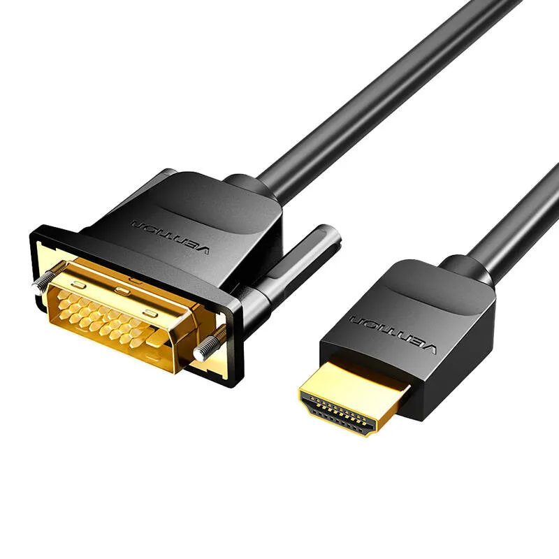 HDMI to DVI (24+1) kaabel Vention ABFBI 3m, 4K 60Hz / 1080P 60Hz (must) universaalne