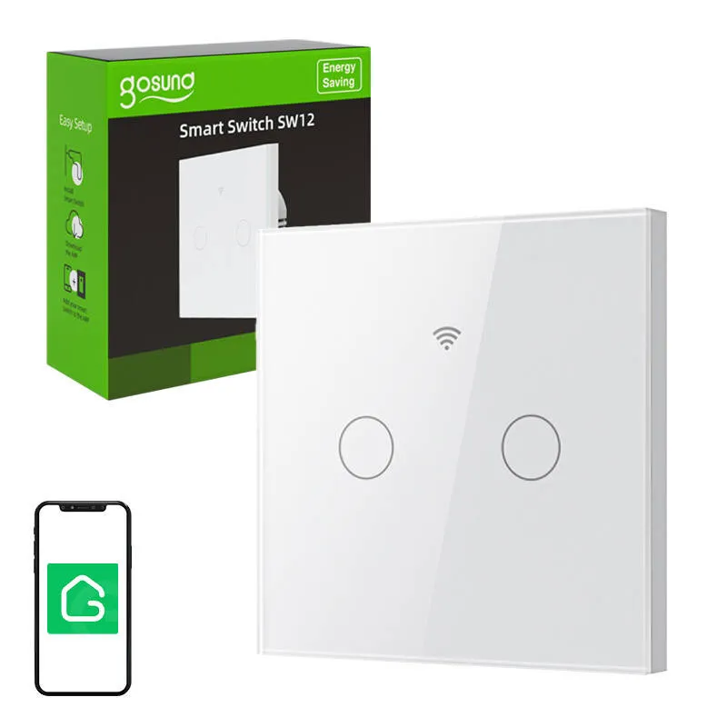 Smart Touch WiFi Valgustiilüliti Gosund SLS2 (Valikuline N, Topelt) Tuya universaal