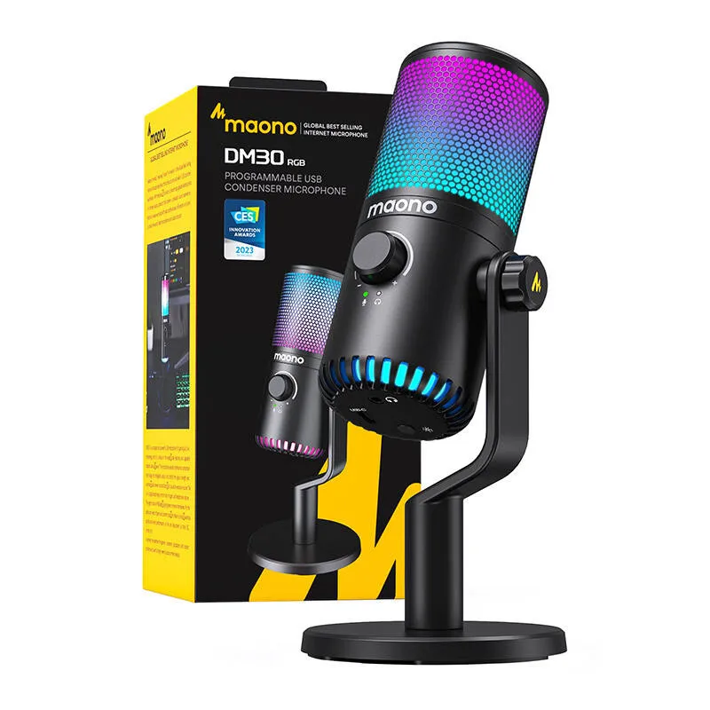 Mängumikrofon Maono DM30RGB (must) universaalne