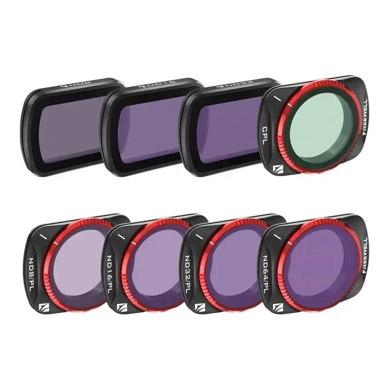 8-osaline filtrikomplekt Freewell DJI Osmo Pocket 3 universaalne