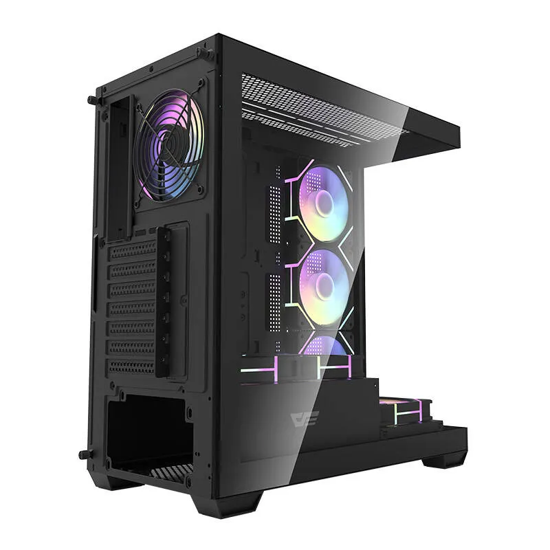 Darkflash DS900 arvutikast (must) + 7 ARGB ventilaatorit universaalsed