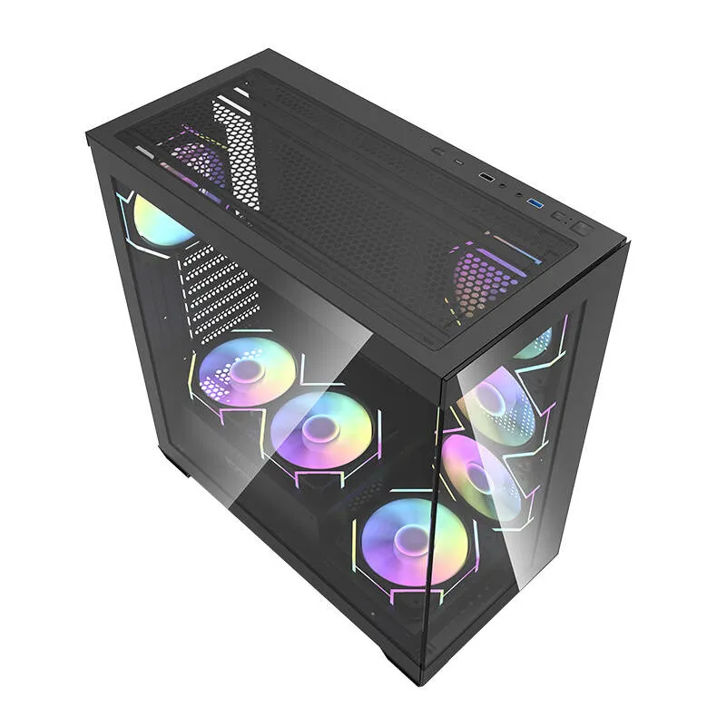 Darkflash DS900 arvutikast (must) + 7 ARGB ventilaatorit universaalsed