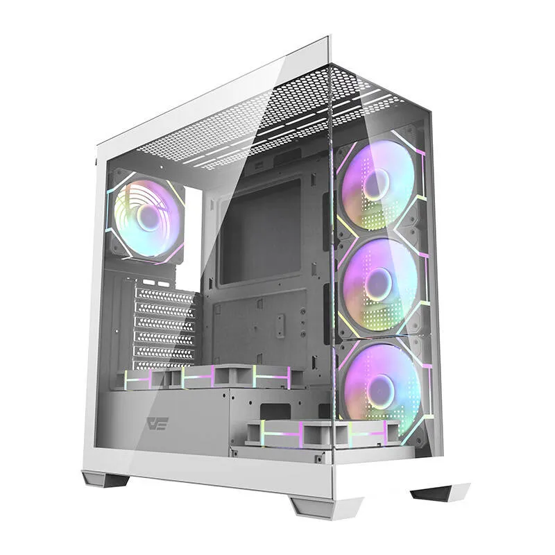 Arvutikarp Darkflash DS900 (valge) + 7 ARGB ventilaatorit universaalne