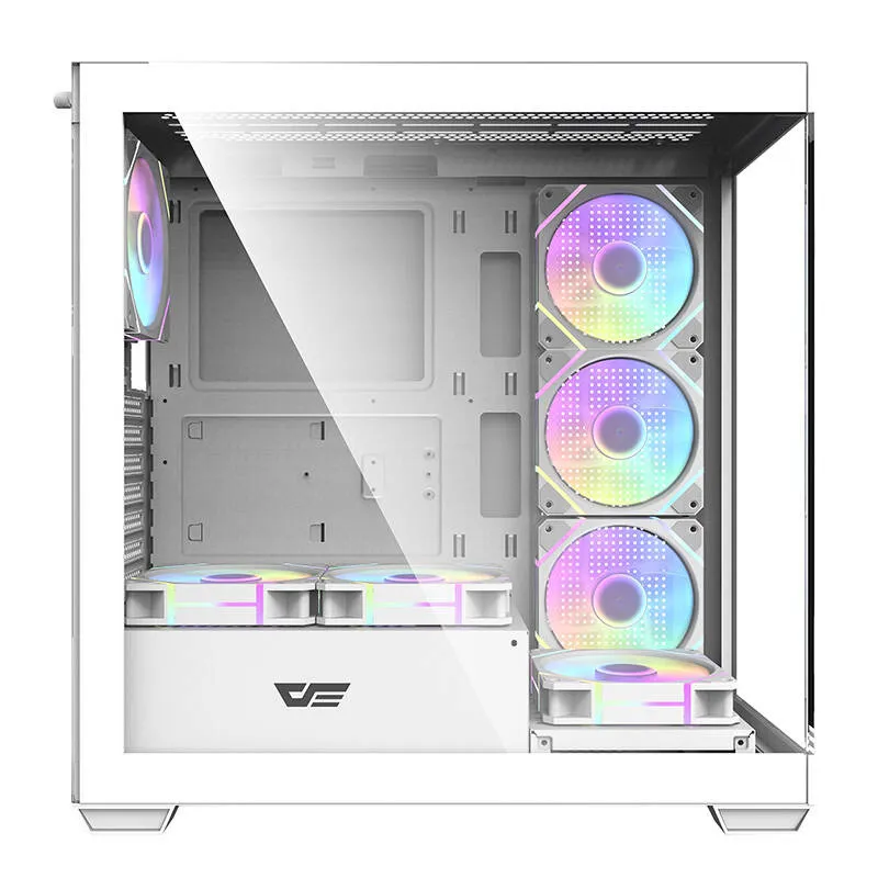 Arvutikarp Darkflash DS900 (valge) + 7 ARGB ventilaatorit universaalne