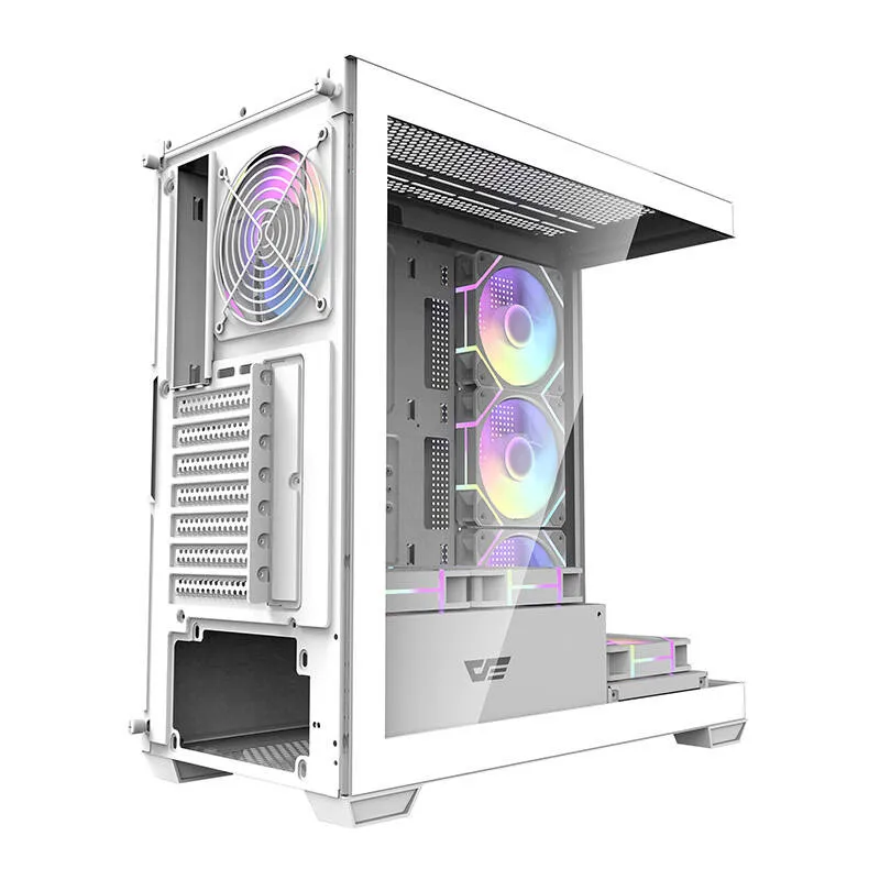 Arvutikarp Darkflash DS900 (valge) + 7 ARGB ventilaatorit universaalne