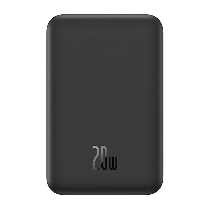 Magnetiline Mini Toitepank Baseus 5000mAh, USB-C 20W (must) universaalne