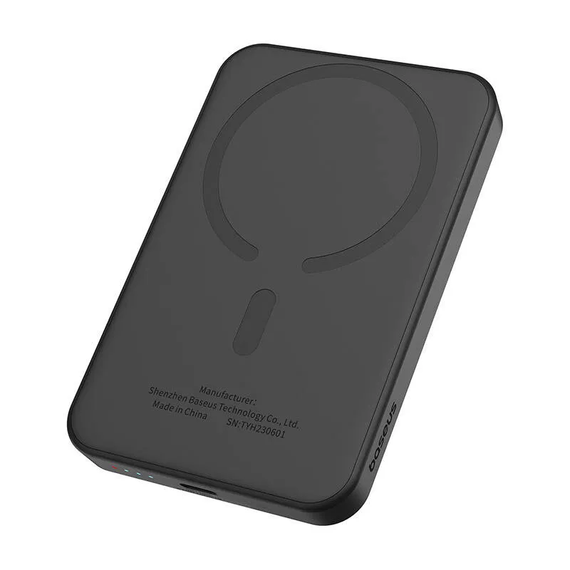 Magnetiline Mini Toitepank Baseus 5000mAh, USB-C 20W (must) universaalne