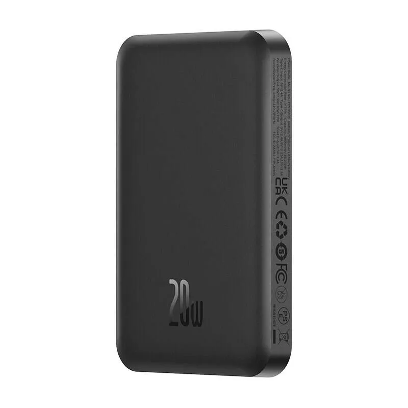 Magnetiline Mini Toitepank Baseus 5000mAh, USB-C 20W (must) universaalne