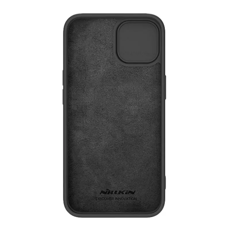 Nillkin CamShield Silky Silikoonümbris iPhone 15 Plus (must) universaalne
