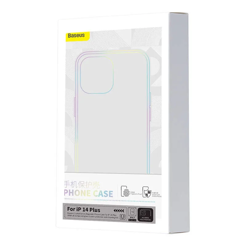 Baseus Kristall Series Magnetkahvel iPhone 14 Plus jaoks + universaalne karastatud klaas