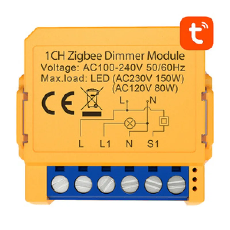 Smart pistikupesa lüliti ZigBee Avatto ZDMS16-2 TUYA universaal