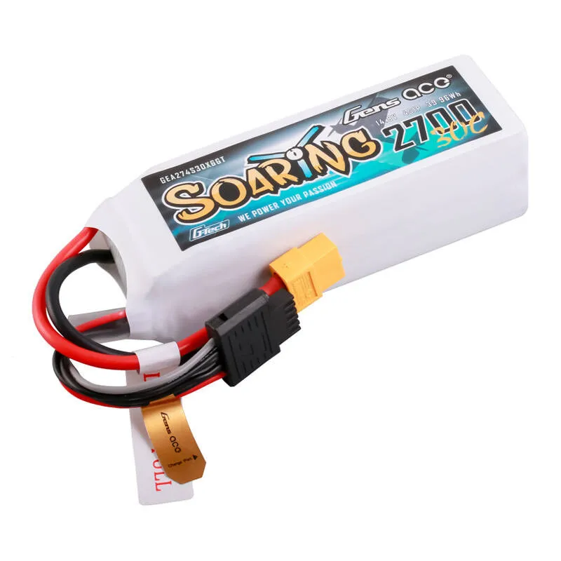 Gens ace G-Tech Soaring 2700mAh 14.8V 30C 4S1P LiPo XT60 universaalne