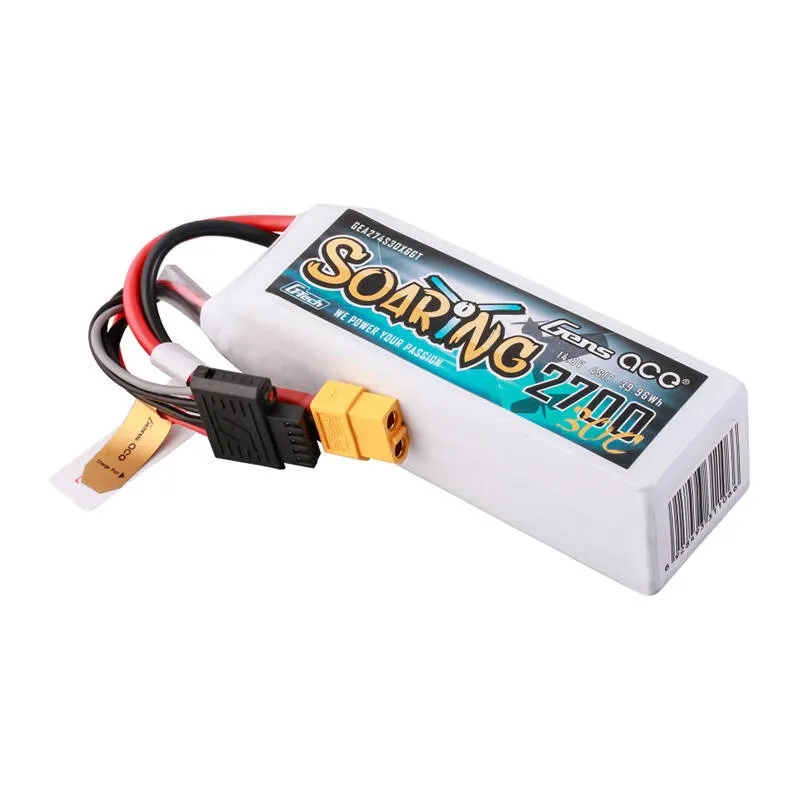 Gens ace G-Tech Soaring 2700mAh 14.8V 30C 4S1P LiPo XT60 universaalne