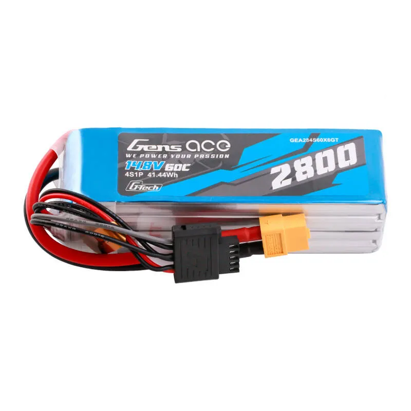 Gens ace G-Tech Soaring 2800mAh 14.8V 60C 4S1P LiPo XT60 universaalne