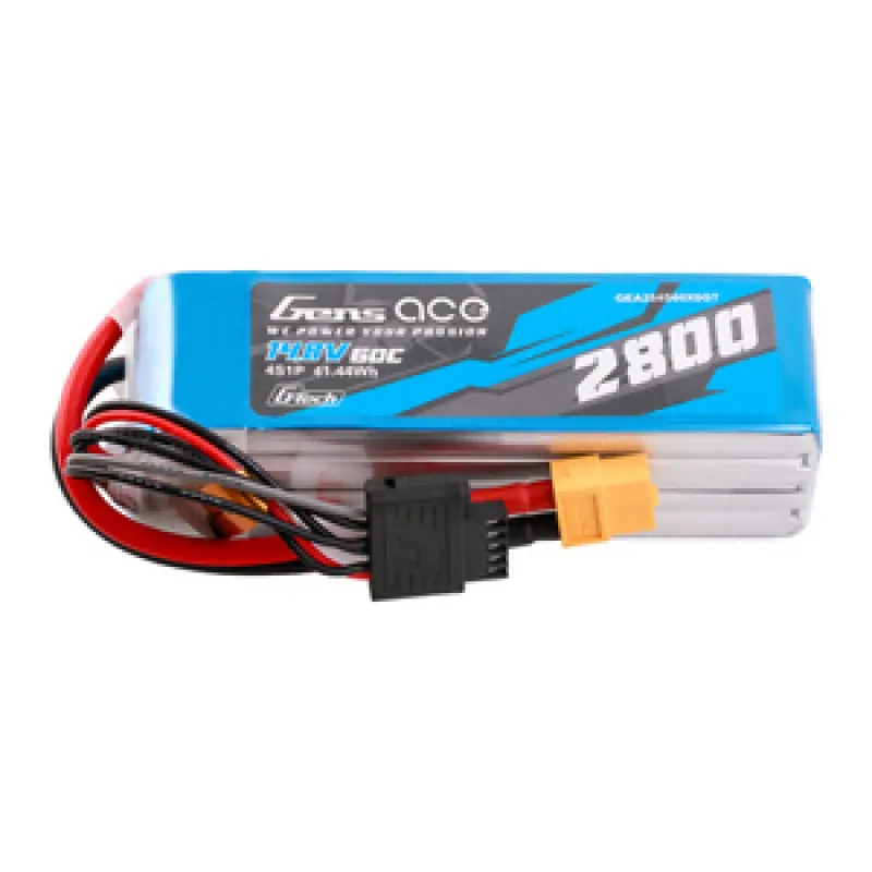 Gens ace G-Tech Soaring 2800mAh 14.8V 60C 4S1P LiPo XT60 universaalne