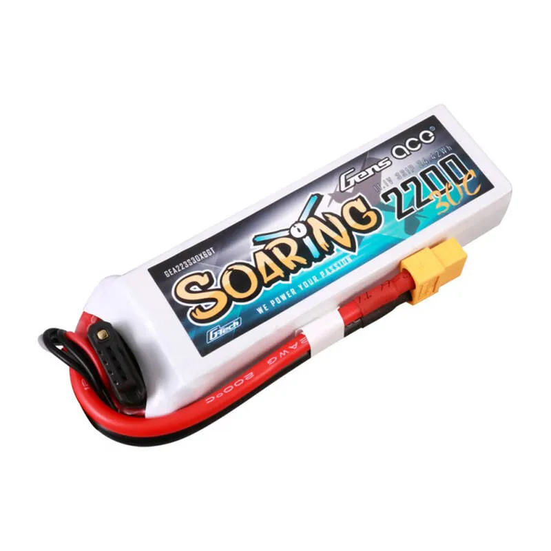 Gens ace G-Tech Soaring 2200mAh 11.1V 30C 3S1P Lipo Aku universaalne