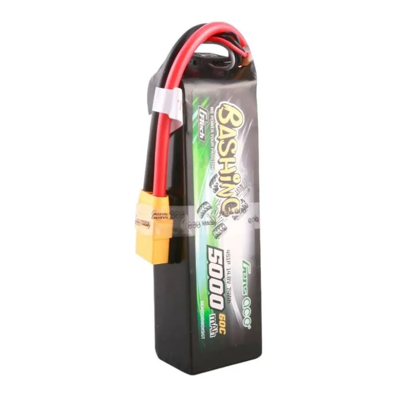 Gens ace G-Tech 5000mAh 14.8V 4S1P 60C Lipo aku komplekt koos XT90 pistikuga - Bashing Series universaalne