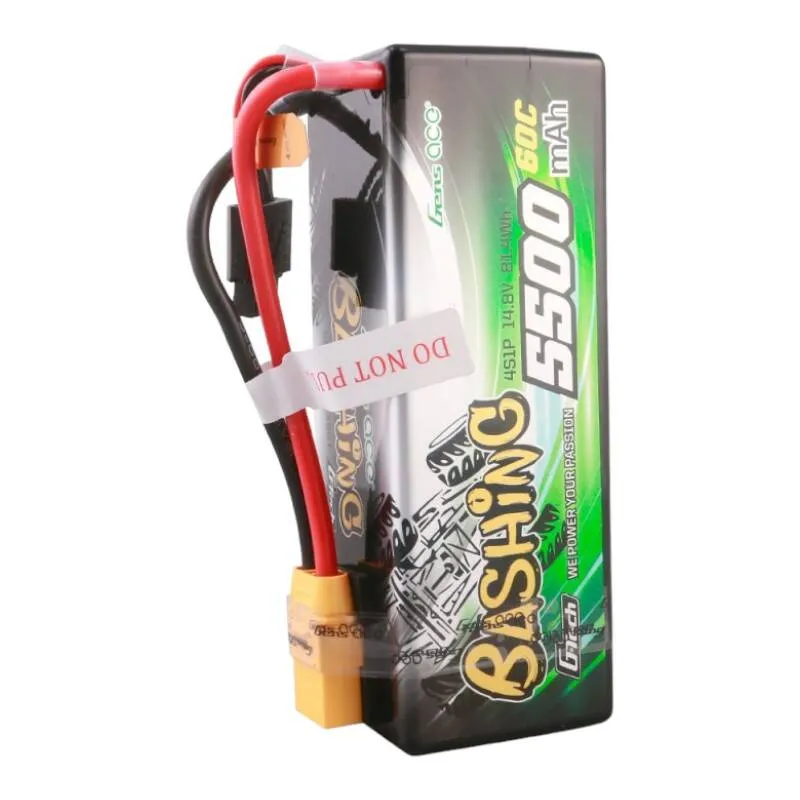 Gens ace G-Tech 5500mAh 4S1P 14.8V 60C Karmast kaitstud RC auto Lipo aku universaalne