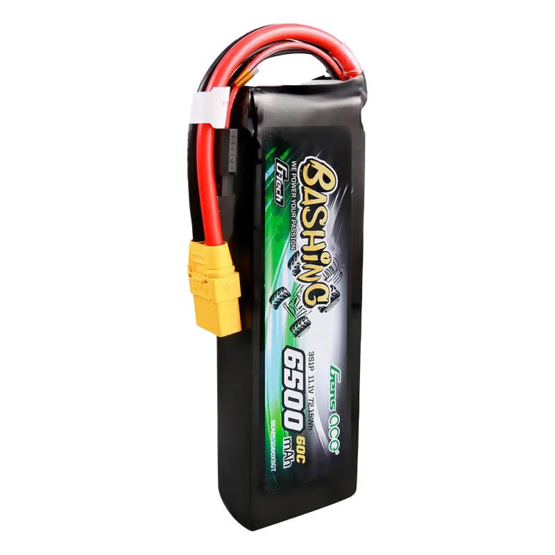 Gens ace G-Tech 6500mAh 11.1V 60C 3S1P Lipo aku komplekt koos XT90-Bashing seeria universaalse ühendusega